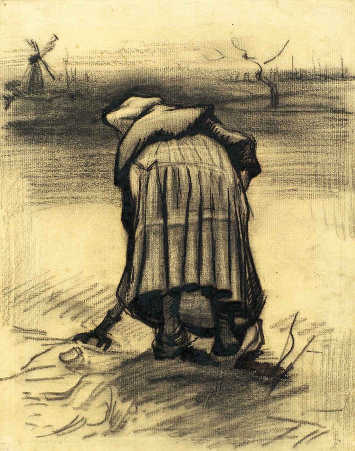  文森特·威廉·梵高  Vincent Willen Van Gogh —— 收土豆的妇女